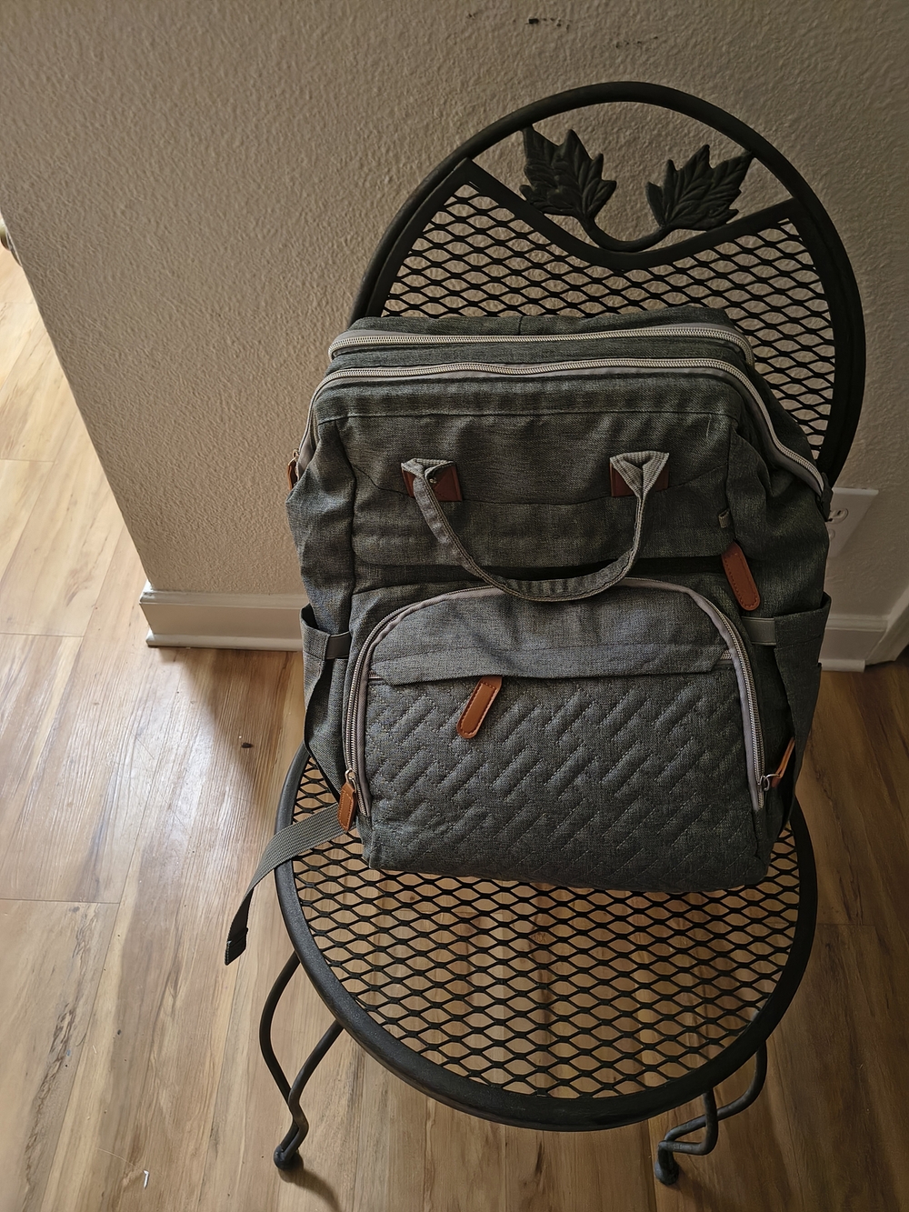 Gray Diaper Bag